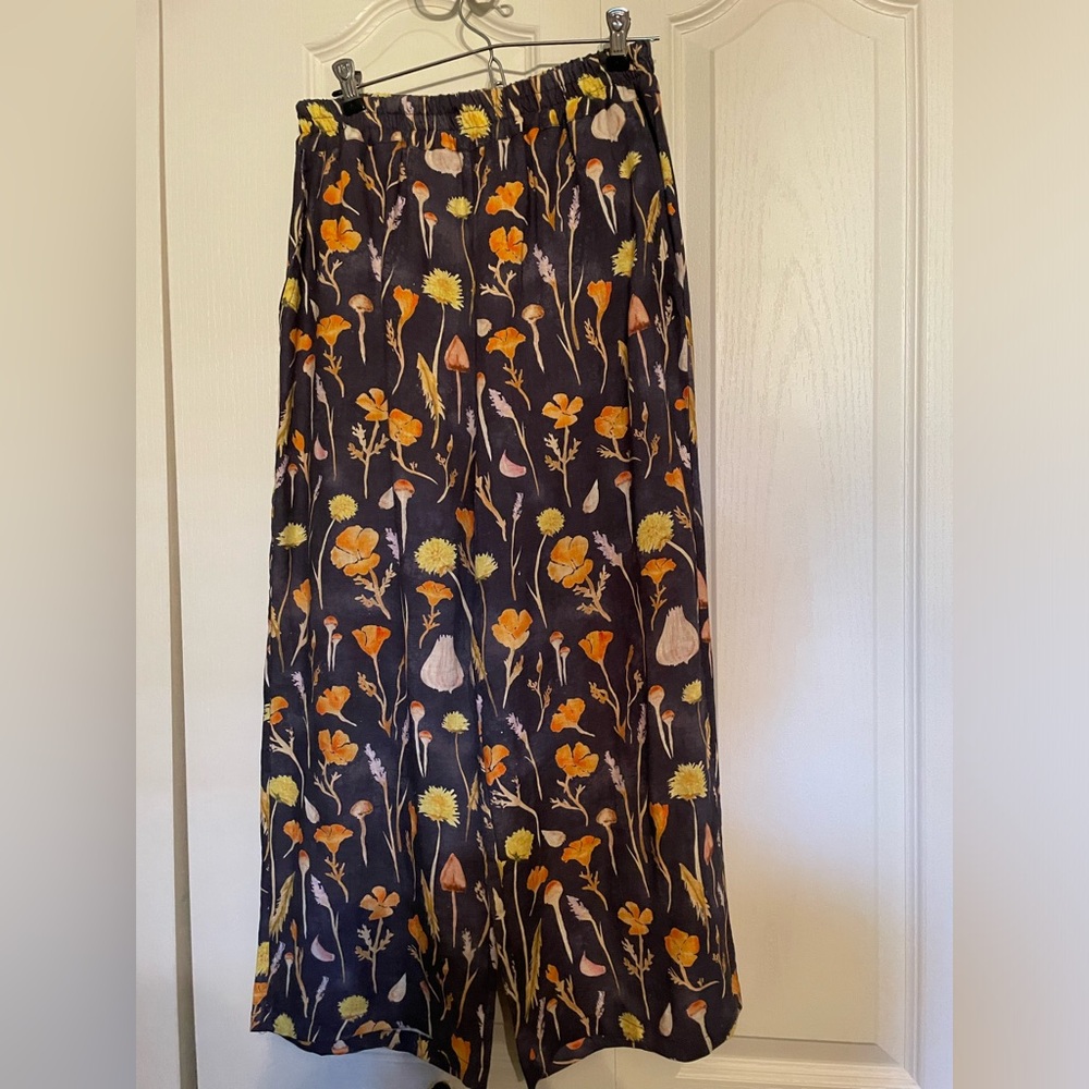 Kvp Botanical Print Linen Jen Pant Small